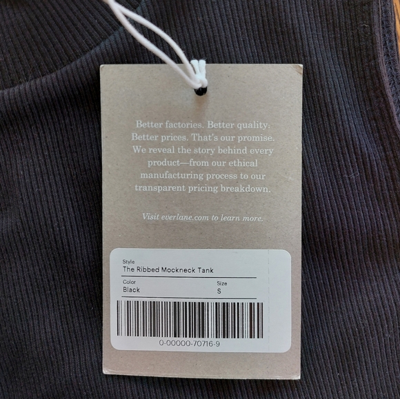 NWT The ribbed mockneck tank black size small - Picture 3 of 4